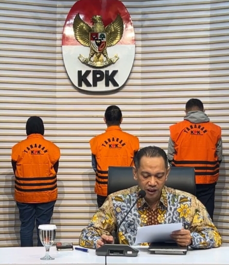 Dalam Conferensi Persnya, KPK Tetapkan RM, IPN dan NK Tersangka