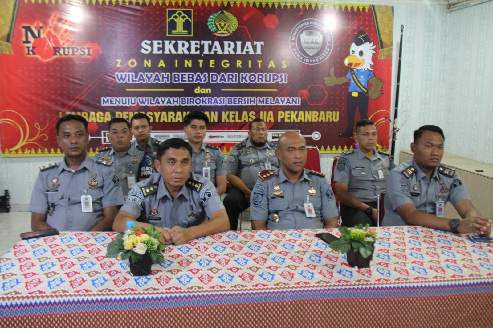 Tingkatkan Kewaspadaan Jelang Nataru, Lapas Pekanbaru Ikuti Pengarahan Dirpamintel