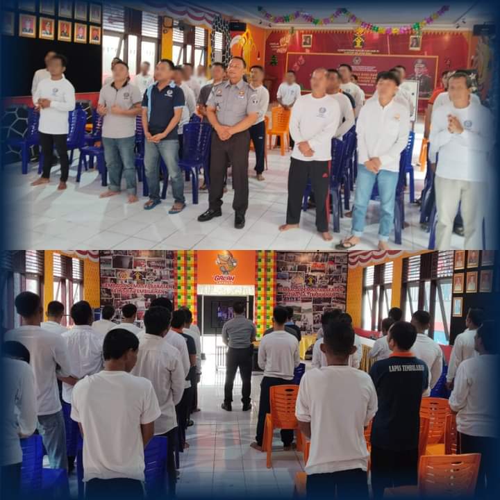 WBP Nasrani Lapas Tembilahan Laksanakan Ibadah Natal Via Zoom