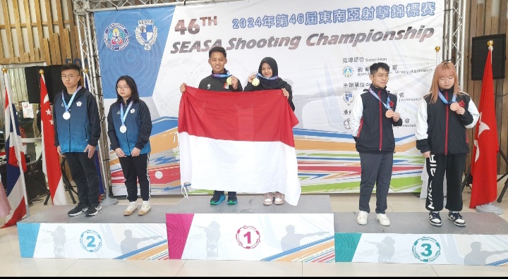 Juara Dunia !,Siswi SMAN 5 Pekanbaru Raih Emas Internasional SEASA Shooting Campionship Di Taipe