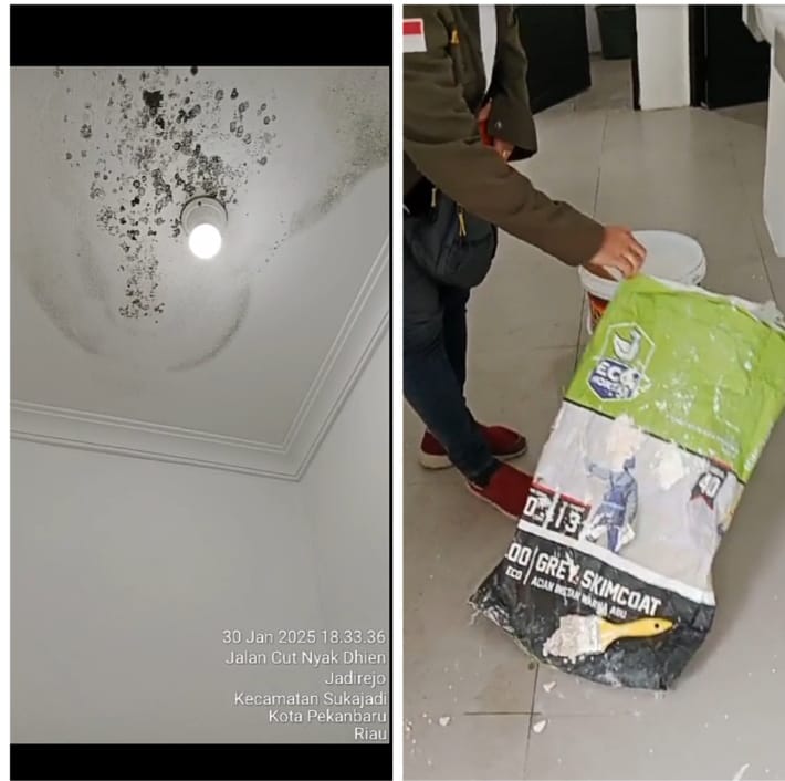 Baru Sebulan Digunakan, Kantin Dan Gudang Disdik Riau Baru Alami Kerusakan