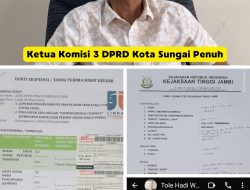 Dihubungi Berkali-kali Malah ‘Ghosting’, Nyali Ketua Komisi III DPRD Sungai Penuh Ungkap Kasus SPAM Dipertanyakan!