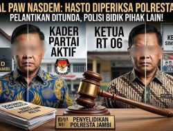 Apresiasi Ketajaman Penyidik Polresta Jambi, LIMBAH Kawal Terus Kasus Dugaan Manipulasi Syarat RT Hasto.