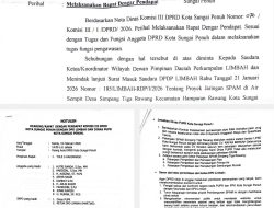 Bongkar Kebusukan ‘Notulen Disterilkan’, L.I.M.B.A.H Tolak Mentah-mentah Dokumen Rekayasa Komisi III DPRD Sungai Penuh.