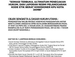 “Menunggu Kesalahan Fatal: L.I.M.B.A.H Sebut Rekomendasi KPU Kota Jambi Sebagai Tiket Menuju Laporan Pidana”