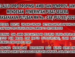 “Martabat Pekerja Tak Bisa Ditawar”, Kata Adv. Masta Aritonang, S.H. Saat Pimpin Long March Federasi Serikat Buruh Kerakyatan di Kota Jambi